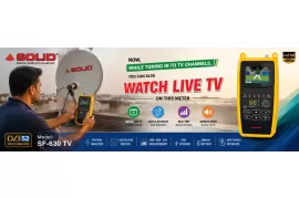Watch Live TV While Aligning Your Satellite Dish with the SOLID SF-630 TV Meter.
